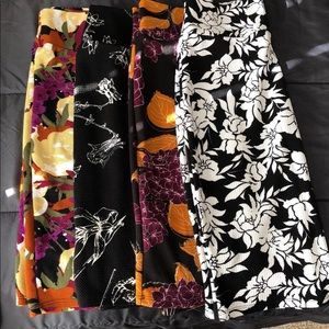 Four lularoe pencil skirts